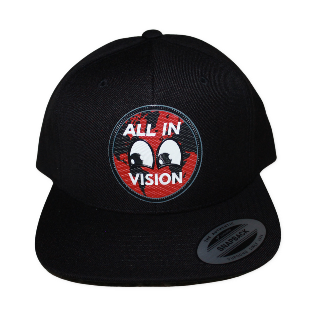 Logo Authentic Patch Snap back Hat - Black