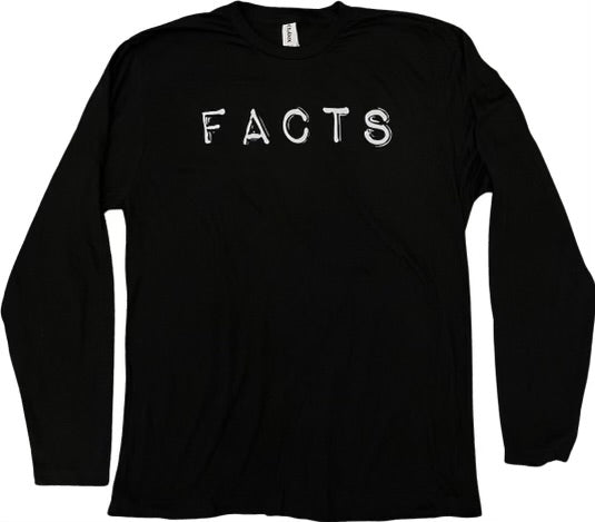 Facts (Regular)Long Sleeve T- Shirt- Black